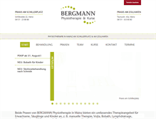 Tablet Screenshot of physio-bergmann.de